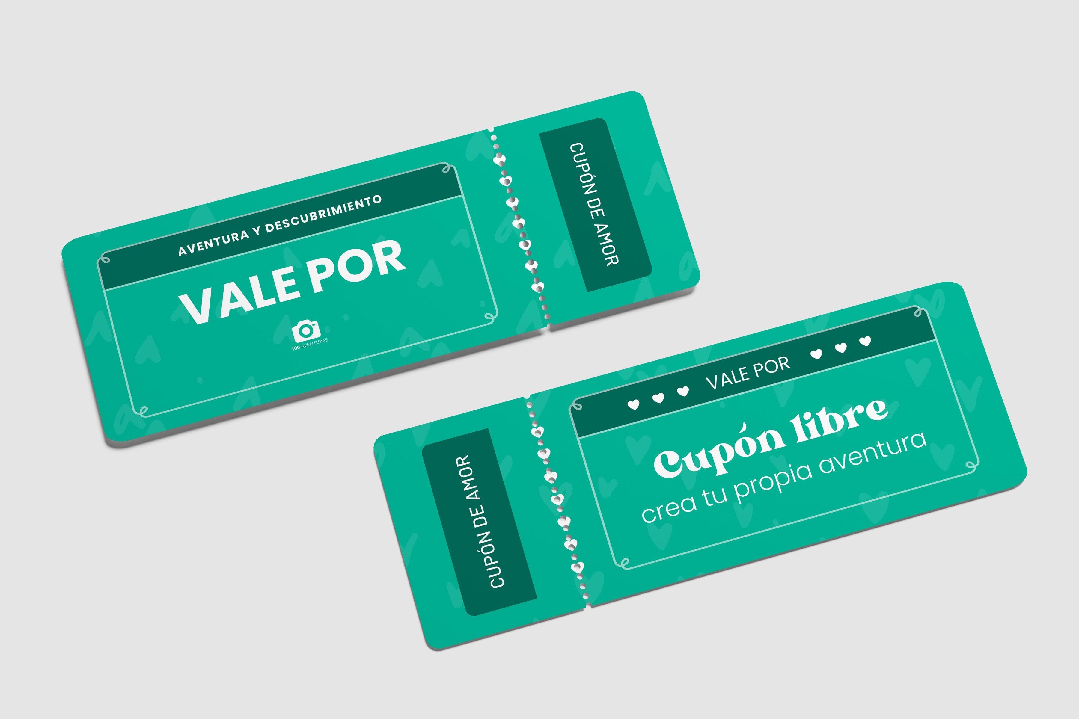 Cuponera: Porque Tú lo Vales todo y MAS! 40 Vales Por, para regalar - 100Aventuras Chile
